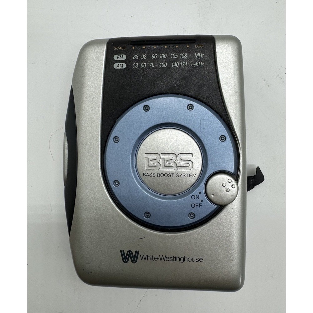 White-Westinghouse WCS-12330 Personal Cassette Player AM FM Radio Bass Boost BBS